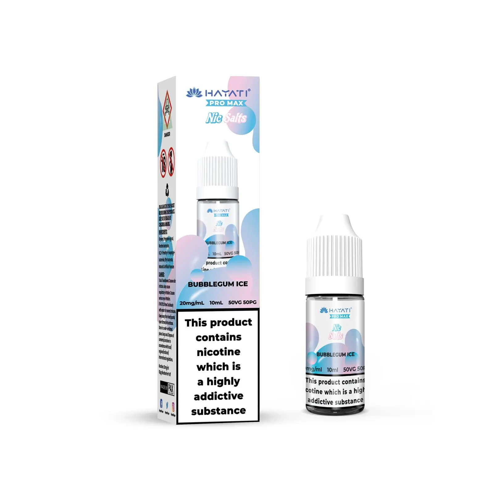 Bubblegum Ice Pro Max Nic Salt E-Liquid by Hayati 10ml