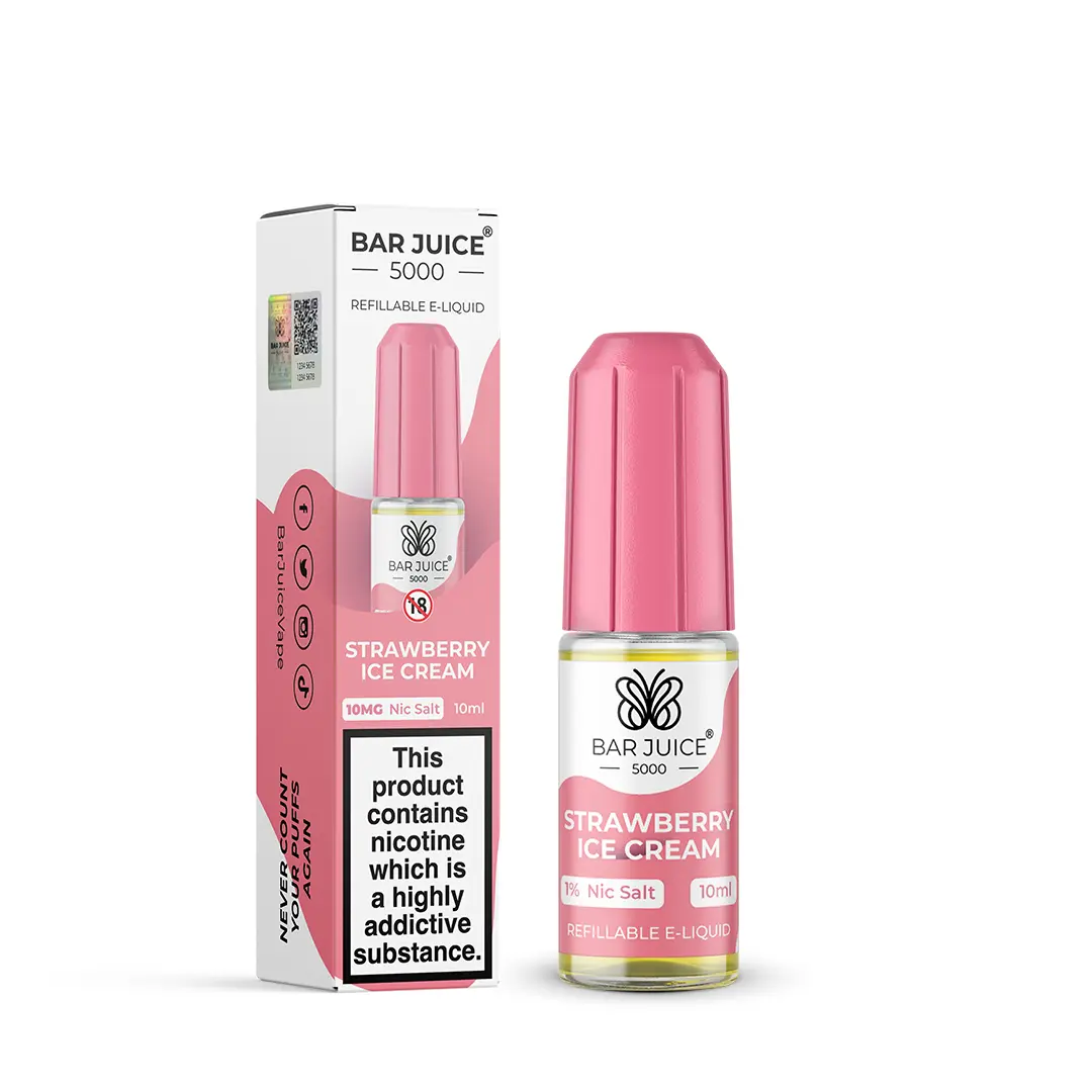 Strawberry Ice Cream Nic Salt E-Liquid by Bar Juice 5000 10ml