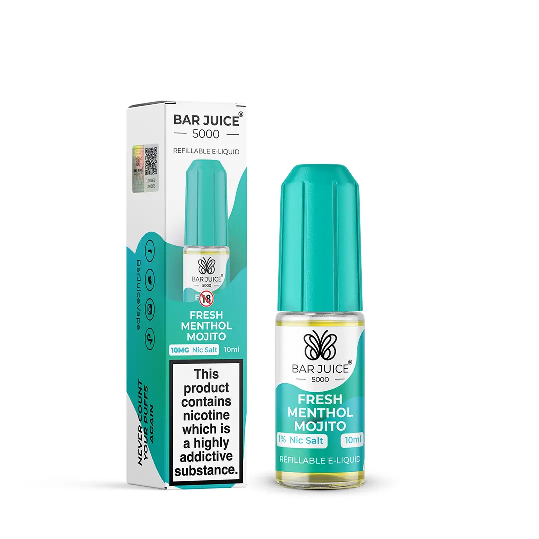 Fresh Menthol Mojito Nic Salt E-Liquid by Bar Juice 5000 10ml
