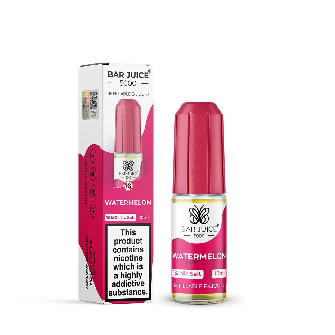 Watermelon Nic Salt E-Liquid by Bar Juice 5000 10ml