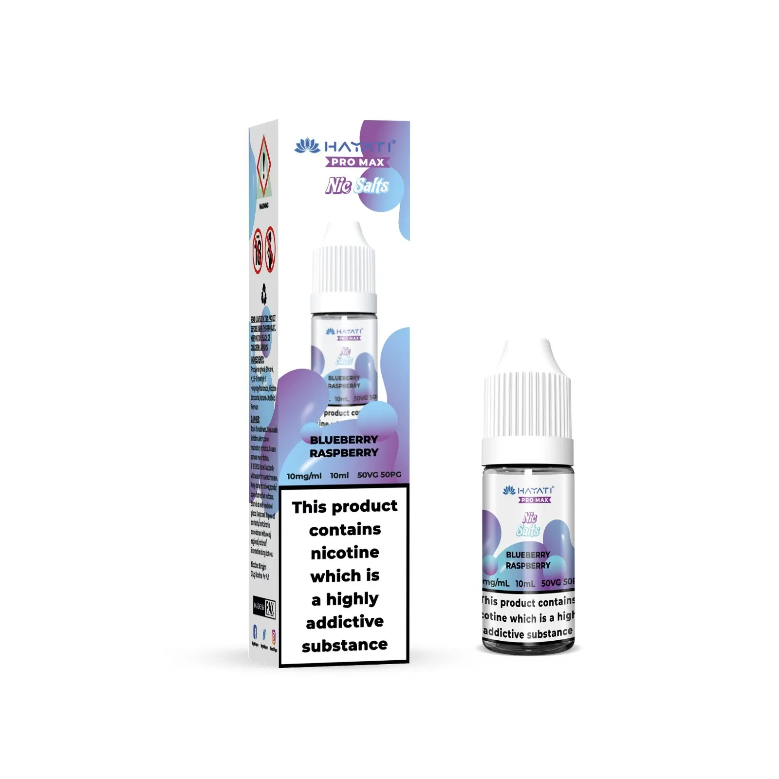 Blueberry Raspberry Pro Max Nic Salt E-Liquid by Hayati 10ml