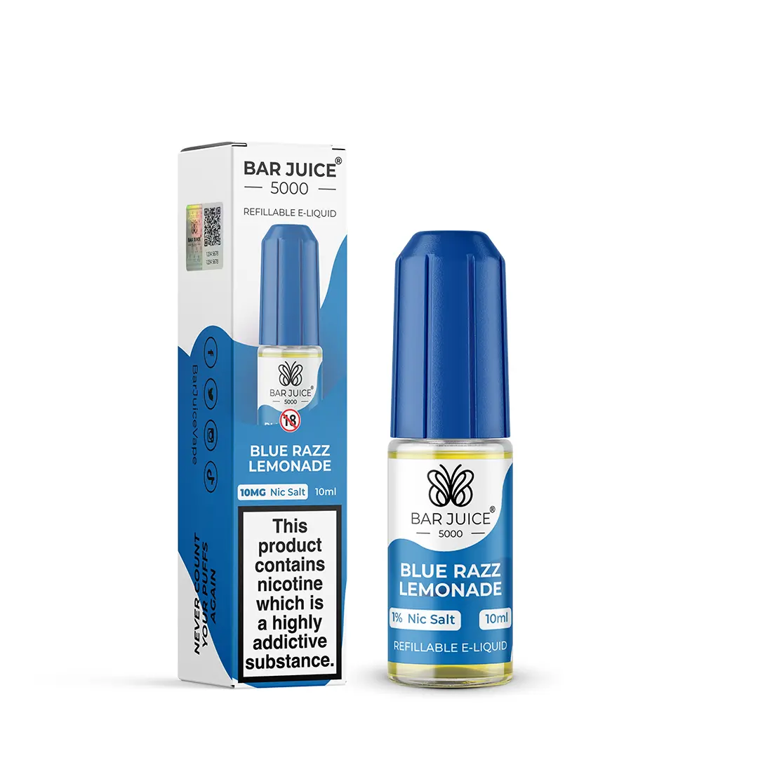 Blue Razz Lemonade Nic Salt E-Liquid by Bar Juice 5000 10ml