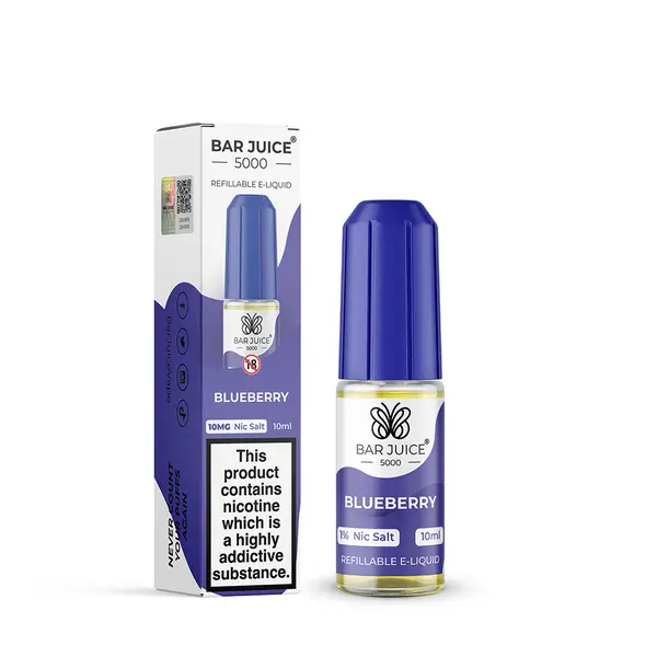 Blueberry Nic Salt E-Liquid by Bar Juice 5000 10ml