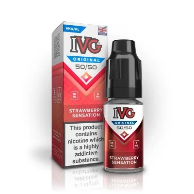 Strawberry Sensation 50/50 Original E-Liquid by IVG 10ml