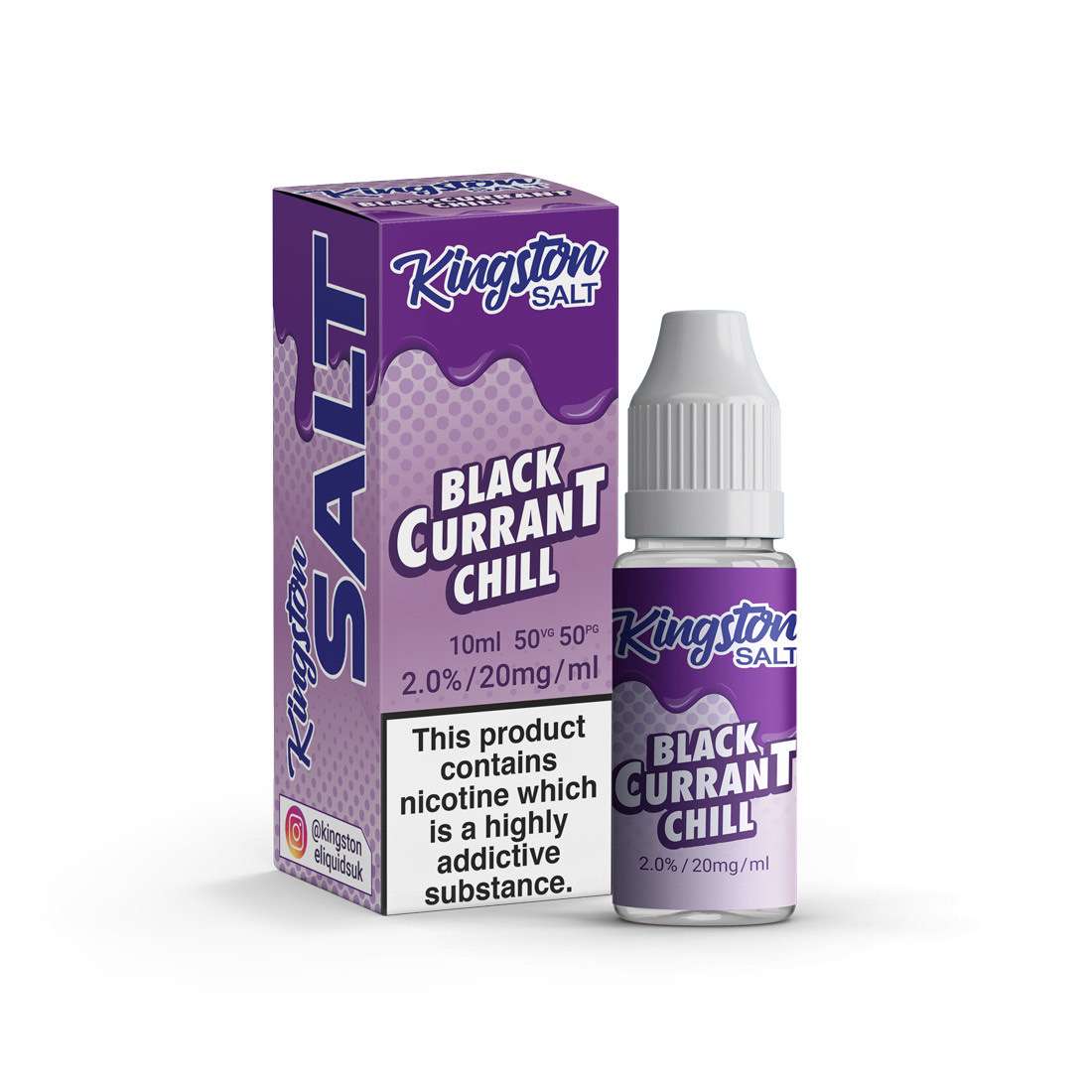 Blackcurrant Chill Nic Salt E-Liquid by Kingston Salt 10ml