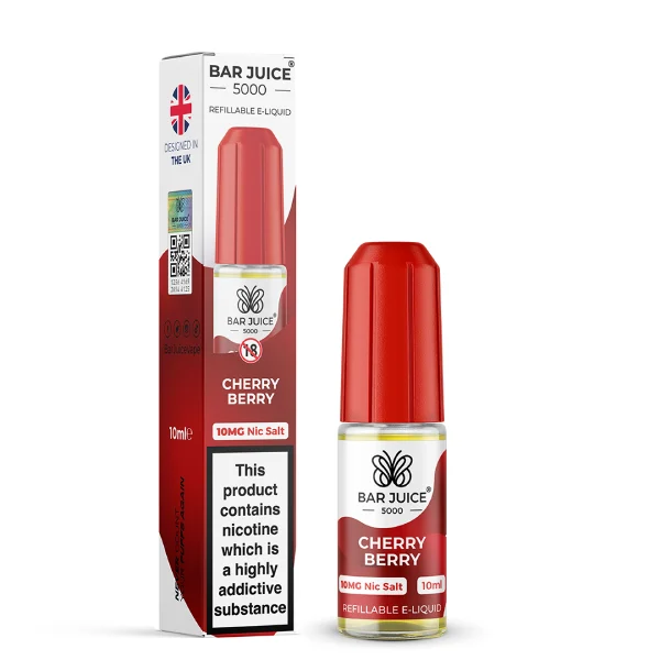 Cherry Berry Nic Salt E-Liquid by Bar Juice 5000 10ml