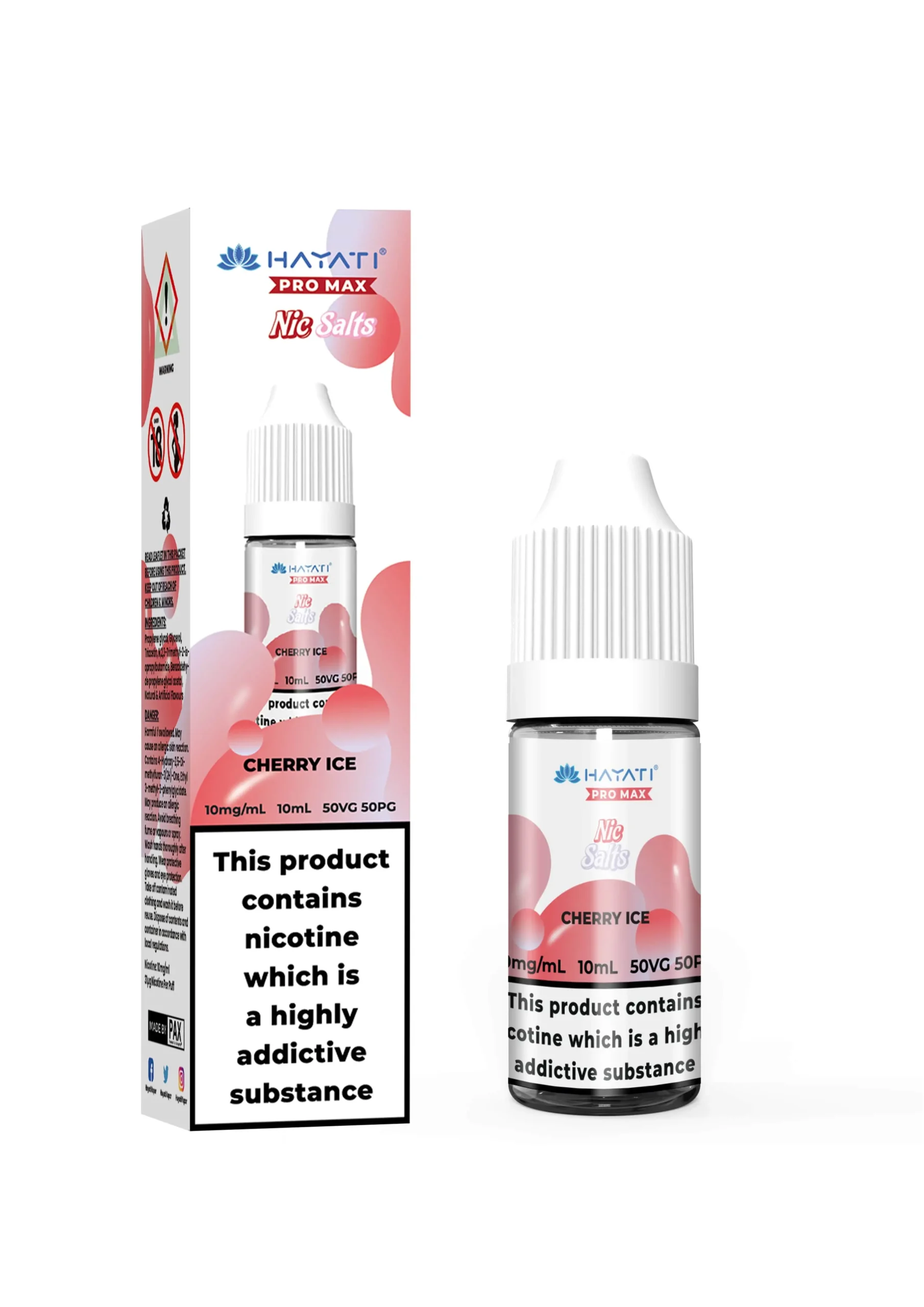 Peach Ice Pro Max Shisha Nic Salt E-Liquid by Hayati 10ml