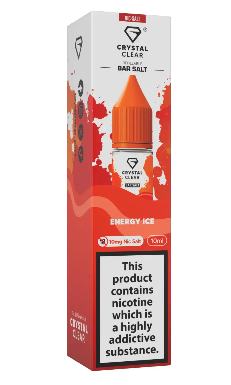 Energy Ice Nic Salt E-Liquid by Crystal Clear Bar Salts 10ml