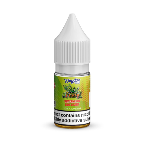 Watermelon Lime and Mint Nic Salt E-Liquid by Kingston Get Fruity Salt 10ml