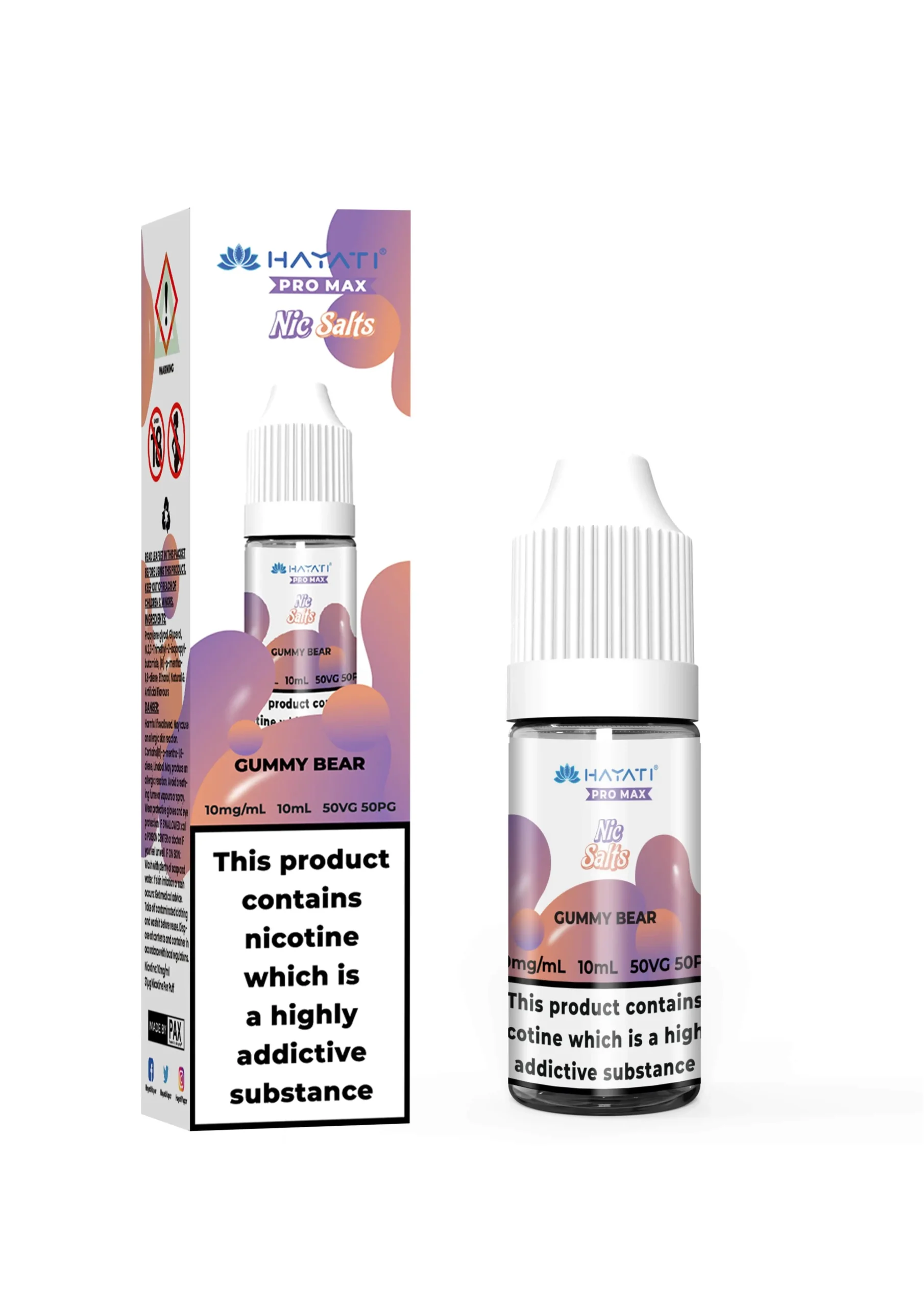 Gummy Bear Pro Max Nic Salt E-Liquid by Hayati 10ml