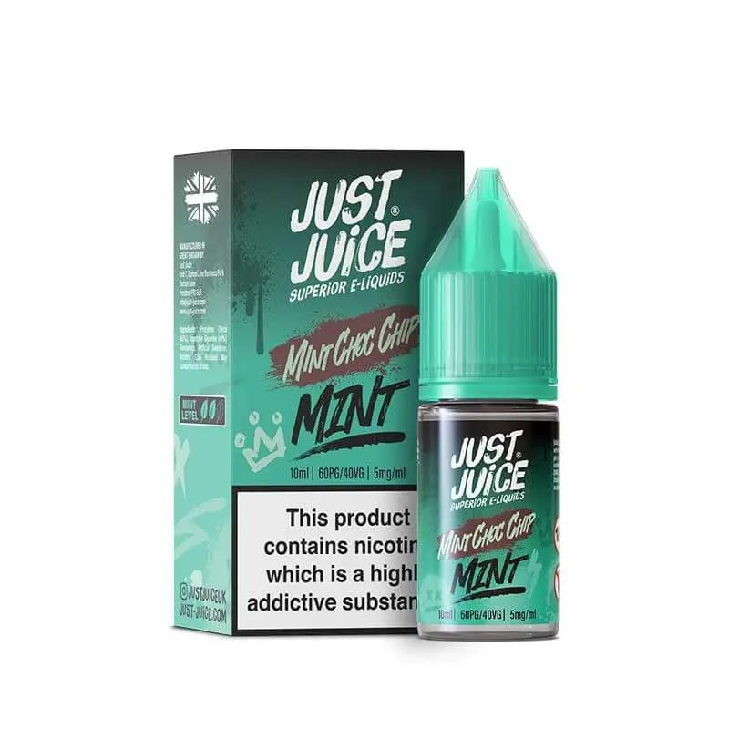 Mint Choco Chip Nic Salt E-Liquid Bar by Just Juice 10ml