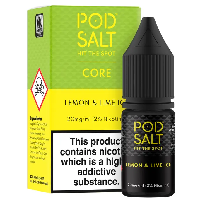 Lemon and Lime Nic Salt E-Liquid by Pod Salt 10ml