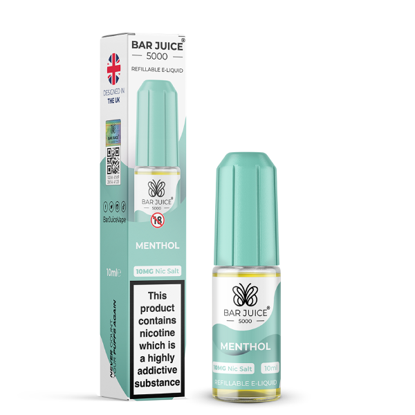 Menthol Nic Salt E-Liquid by Bar Juice 5000 10ml