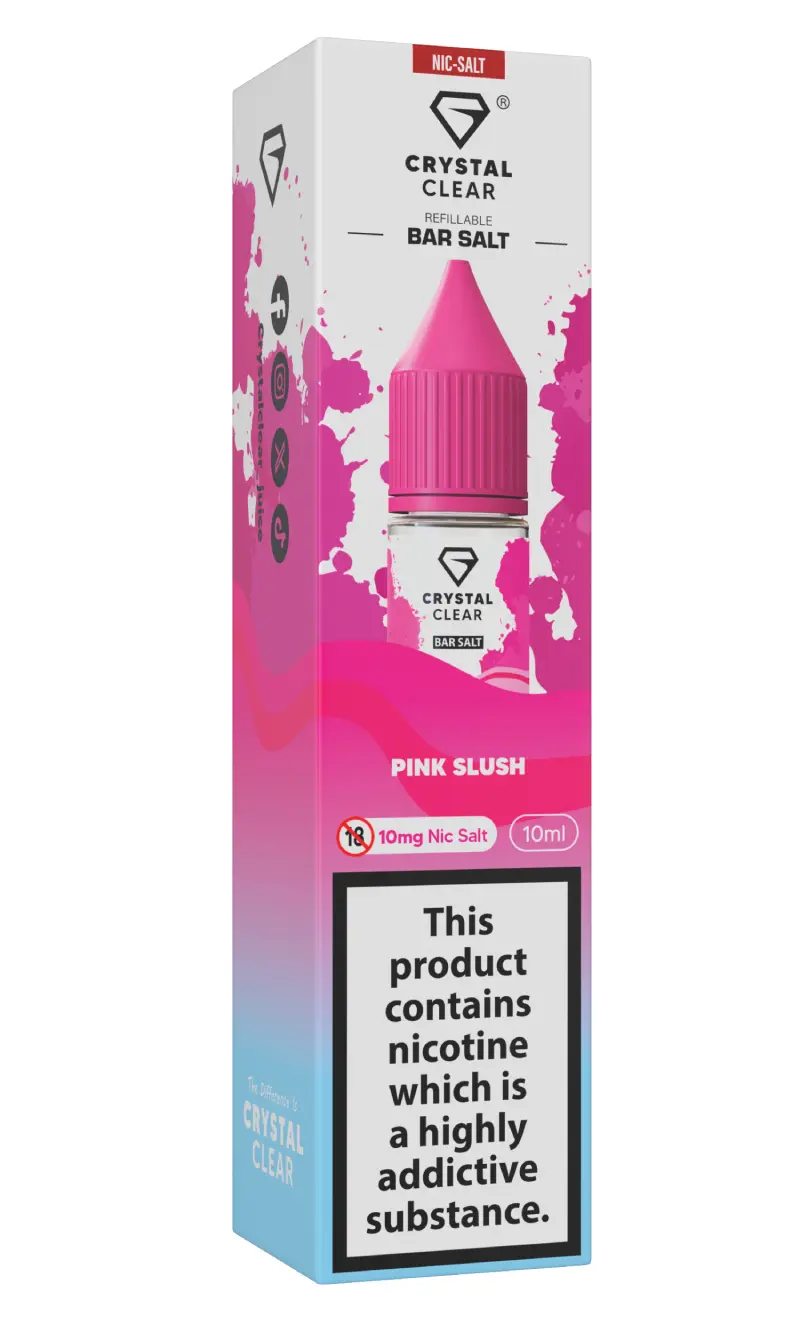 Pink Slush Nic Salt E-Liquid by Crystal Clear Bar Salts 10ml