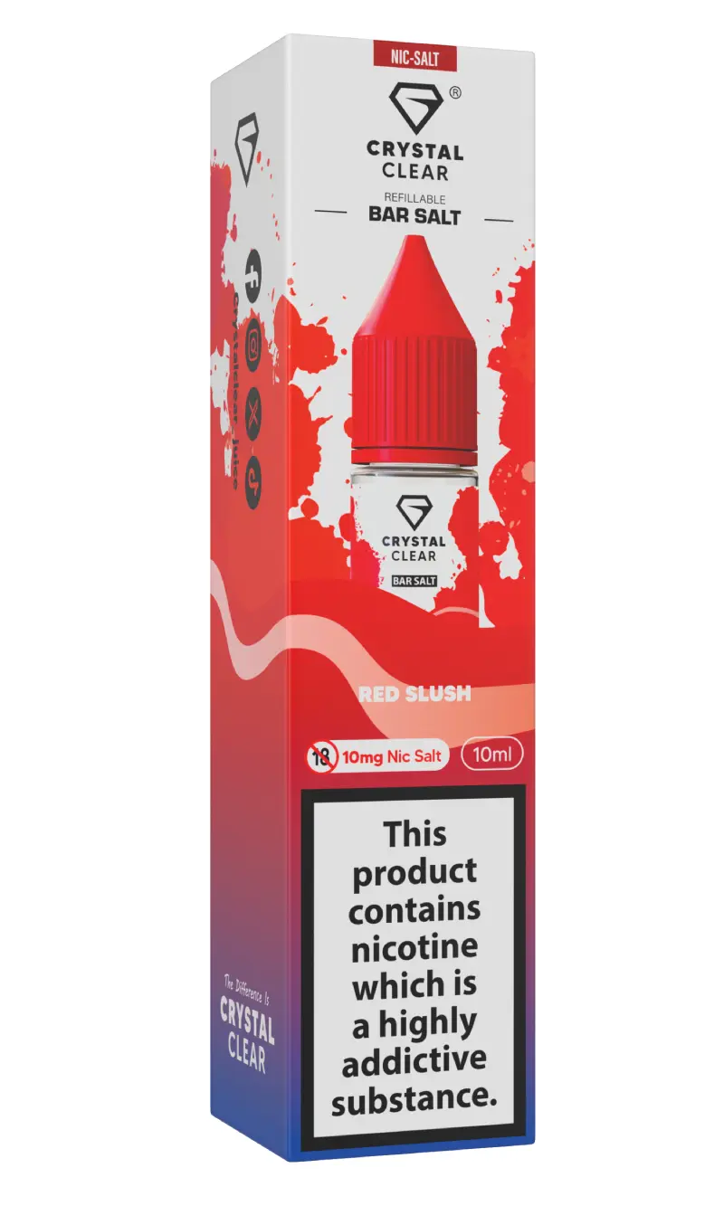 Red Slush Nic Salt E-Liquid by Crystal Clear Bar Salts 10ml