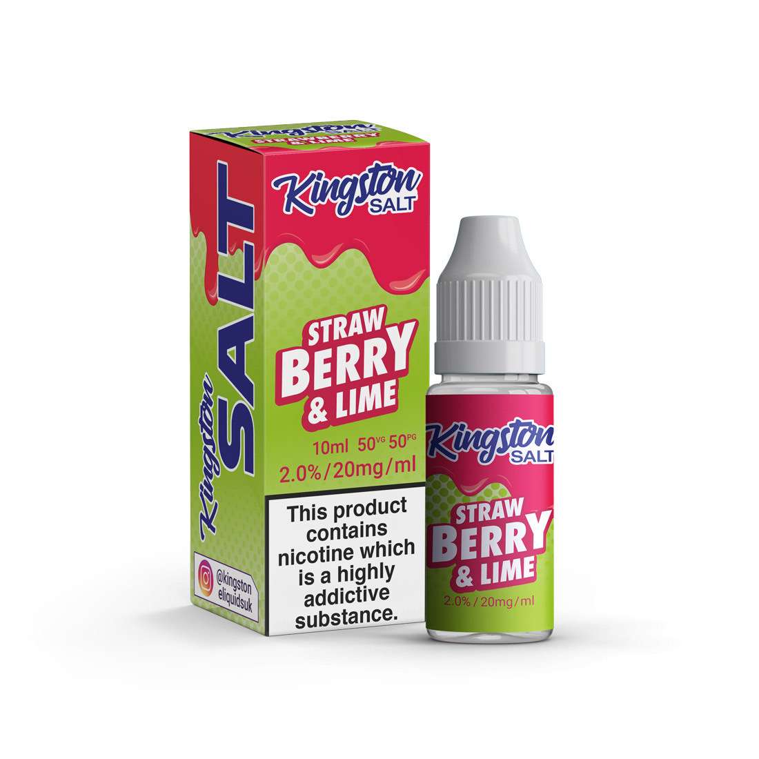 Strawberry & Lime Nic Salt E-Liquid by Kingston Salt 10ml