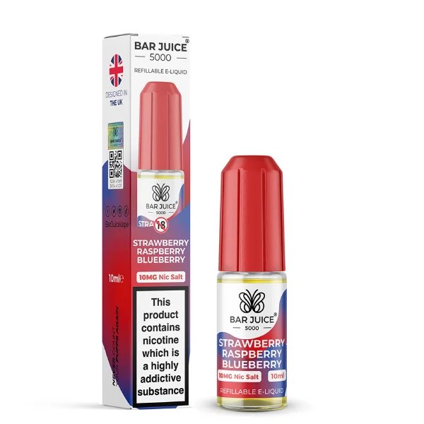 Strawberry Raspberry Blueberry Nic Salt E-Liquid by Bar Juice 5000 10ml