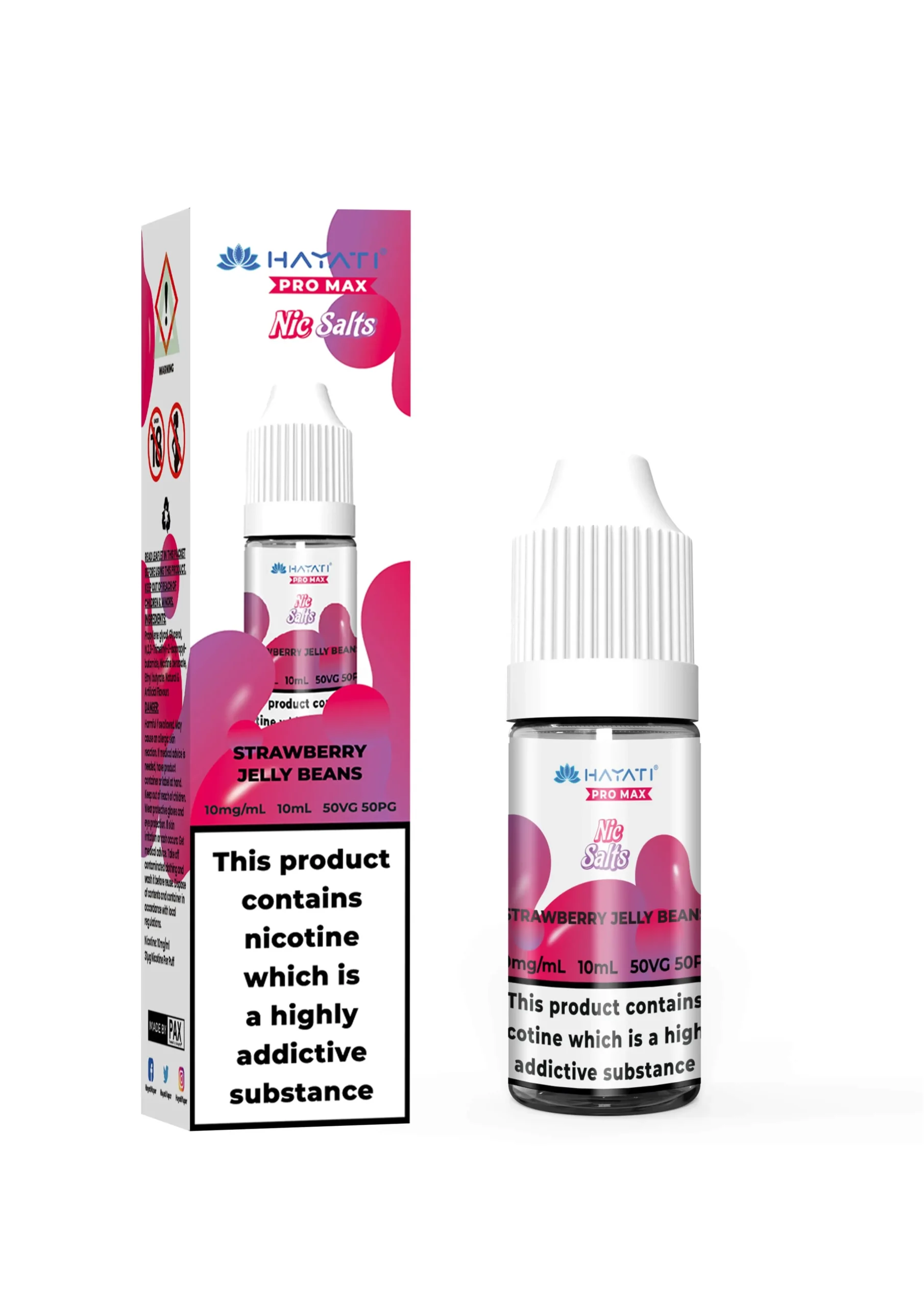 Strawberry Jelly Beans Pro Max Nic Salt E-Liquid by Hayati 10ml