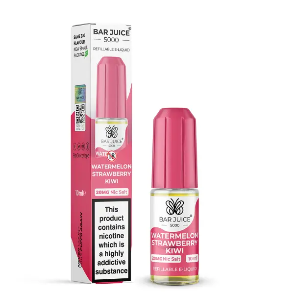 Watermelon Strawberry Kiwi Nic Salt E-Liquid by Bar Juice 5000 10ml