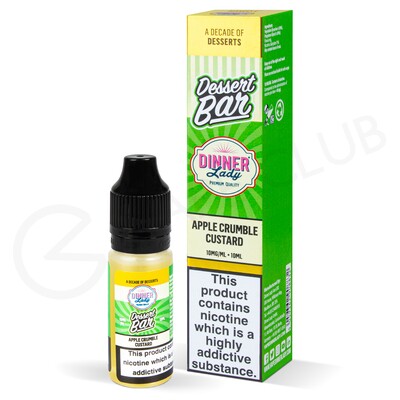 Apple Crumble Custard Nic Salt E-Liquid by Dinner Lady Dessert Bar 10ml