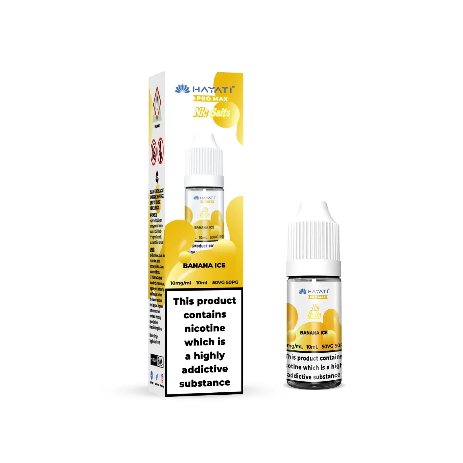 Banana Ice Pro Max Nic Salt E-Liquid by Hayati 10ml