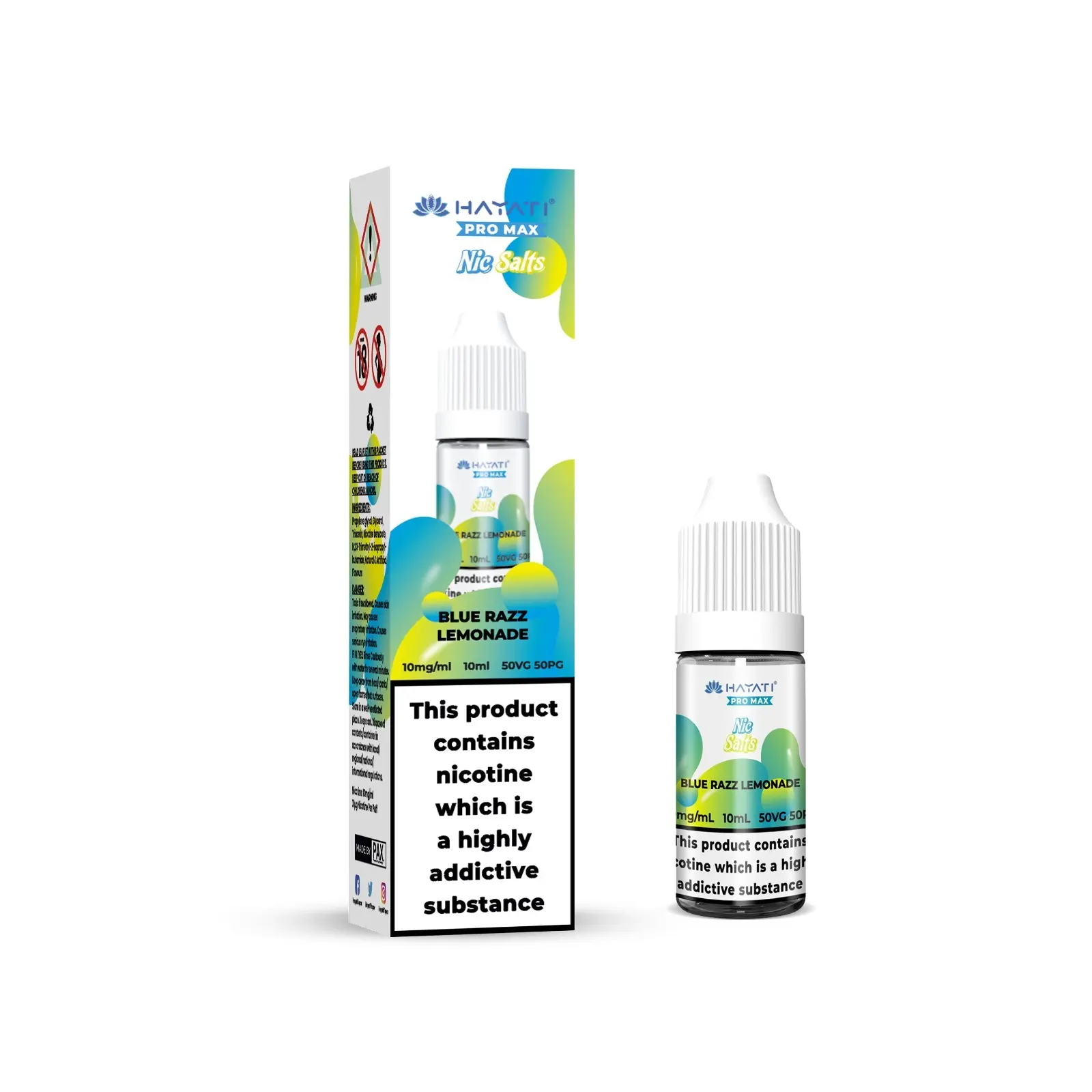 Blue Razz Lemonade Pro Max Nic Salt E-Liquid by Hayati 10ml