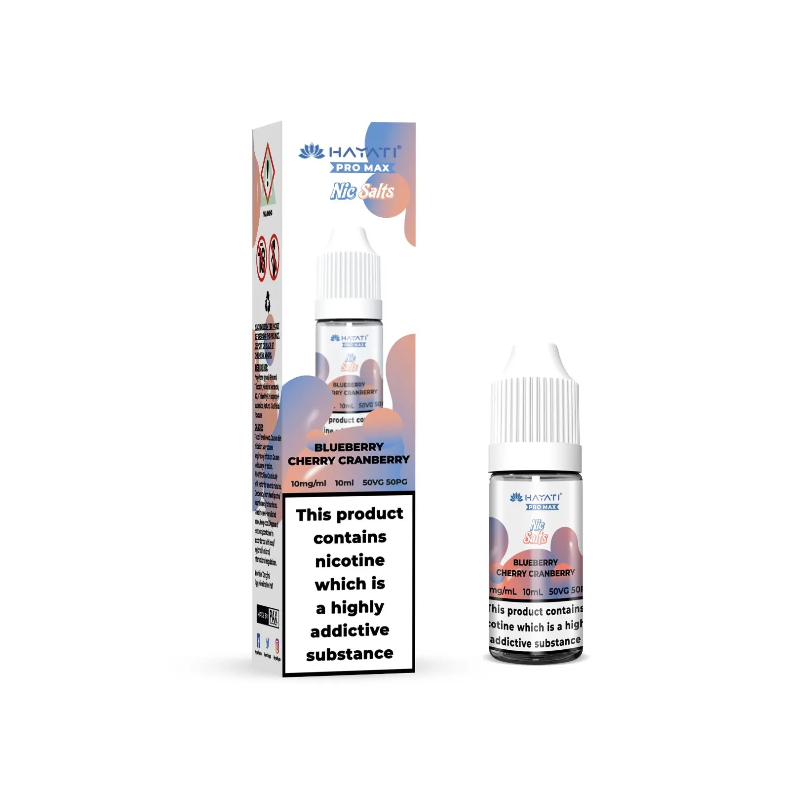 Blueberry Cherry Cranberry Pro Max Nic Salt E-Liquid by Hayati 10ml