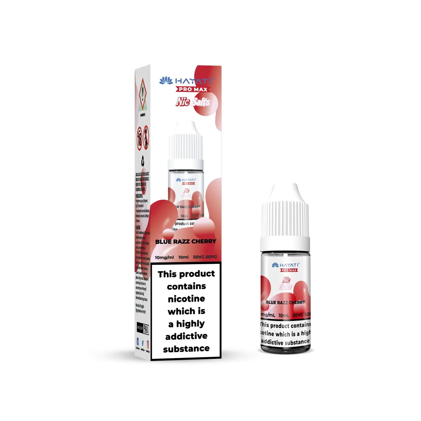 Blue Razz Cherry Pro Max Nic Salt E-Liquid by Hayati 10ml