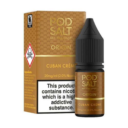 Cuban Creme Nic Salt E-Liquid by Pod Salt Origin 10ml