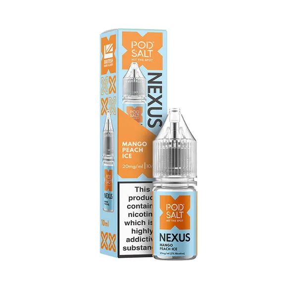 Mango Peach Ice Nic Salt E-Liquid by Pod Salt Nexus 10ml