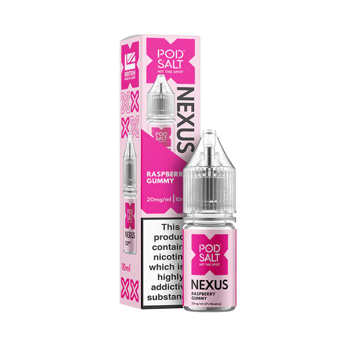 Raspberry Gummy Nic Salt E-Liquid by Pod Salt Nexus 10ml