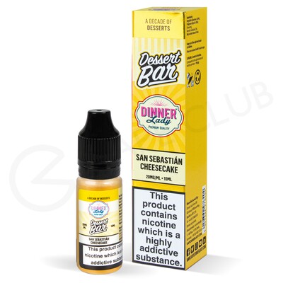 San Sebastian Cheesecake Nic Salt E-Liquid by Dinner Lady Dessert Bar 10ml