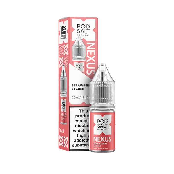 Strawberry Lychee Nic Salt E-Liquid by Pod Salt Nexus 10ml