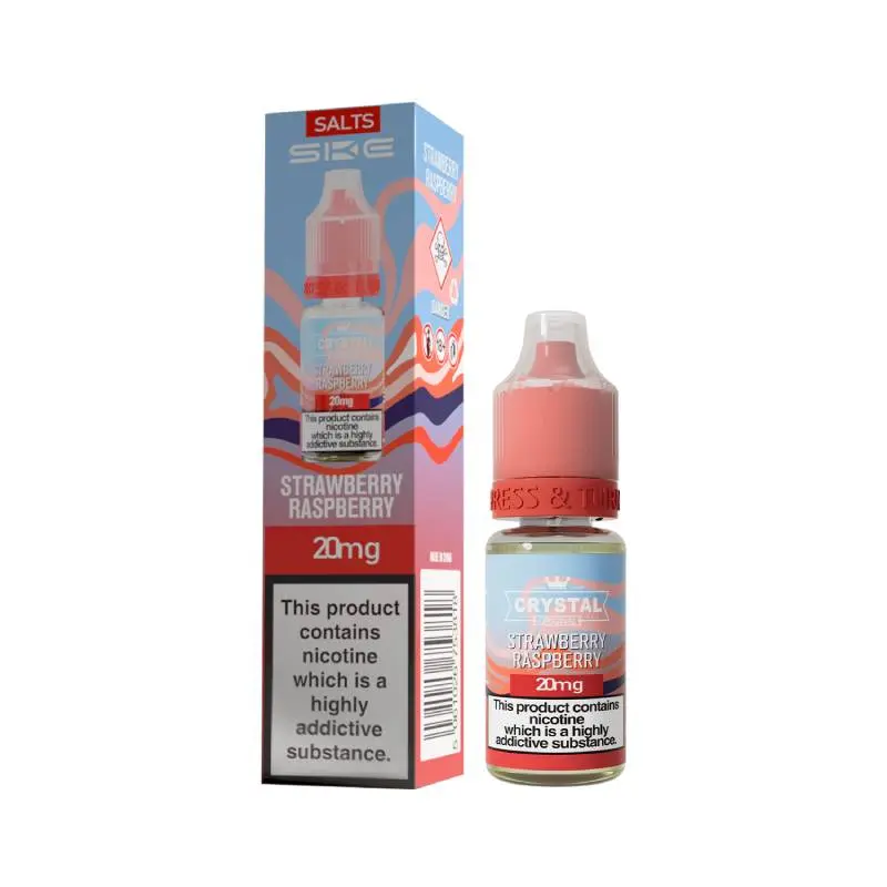 Strawberry Raspberry Nic Salt E-Liquid by SKE Crystal Original 10ml