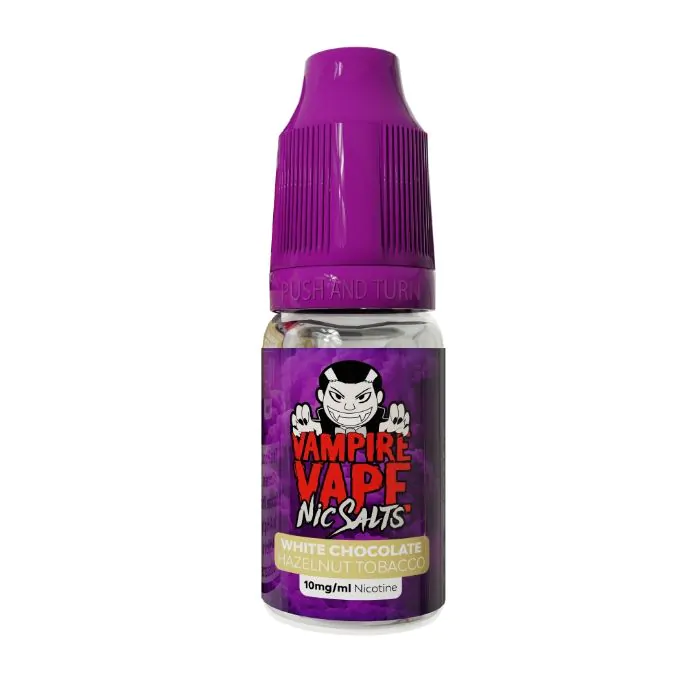 White Chocolate Hazelnut Tobacco Nic Salt E-Liquid by Vampire Vape 10ml