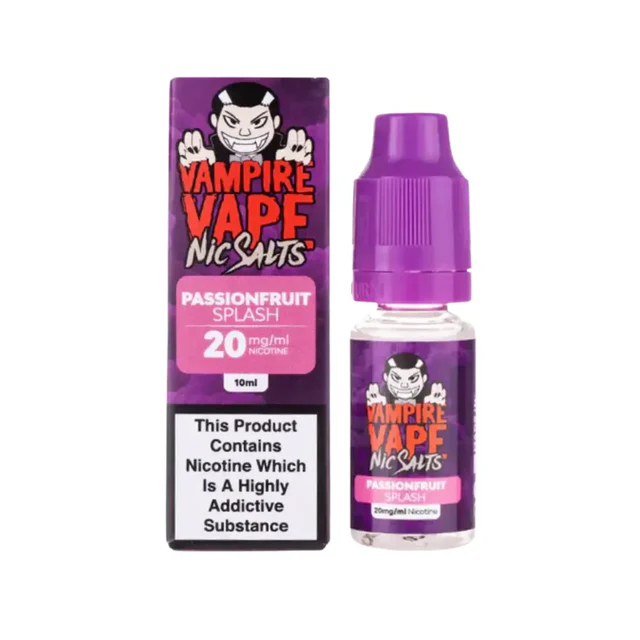 Passionfruit Splash Nic Salt E-Liquid by Vampire Vape 10ml