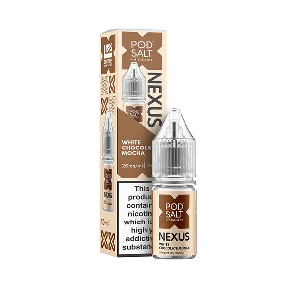 White Chocolate Mocha Nic Salt E-Liquid by Pod Salt Nexus 10ml